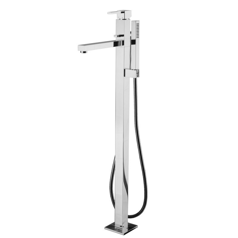 PRETTY Monocomando vasca a pavimento con kit doccia finitura cromo