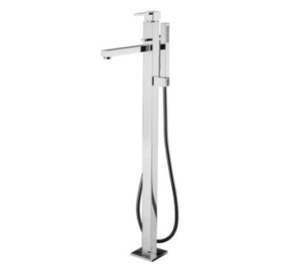 PRETTY Monocomando vasca a pavimento con kit doccia finitura cromo