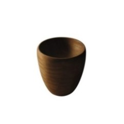 ERGO lavabo da appoggio diam.cm 40x h44, in legno massello di iroko
