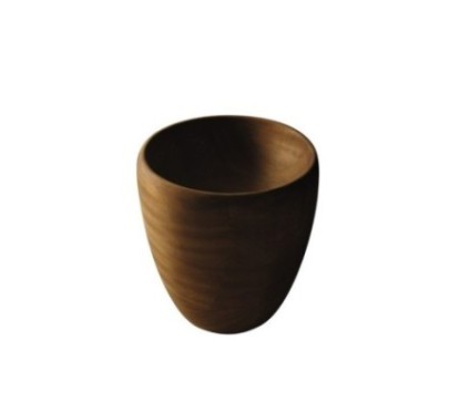 ERGO lavabo da appoggio diam.cm 40x h44, in legno massello di iroko