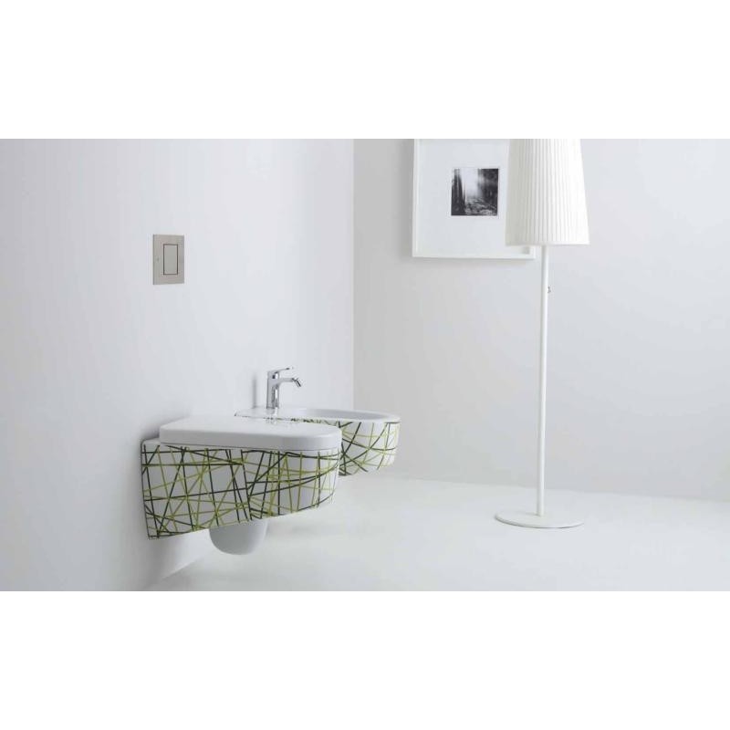 SHAPE vaso + bidet sospesi finitura nest verde