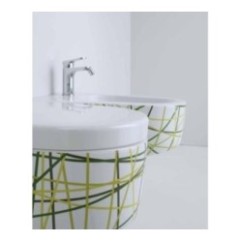 SHAPE vaso + bidet sospesi finitura nest verde