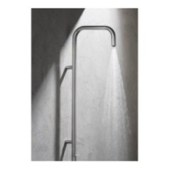 Colonna doccia con miscelatore progressivo finitura acciaio spazzolato