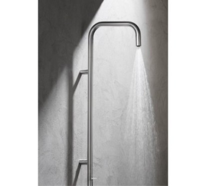 Colonna doccia con miscelatore progressivo finitura acciaio spazzolato