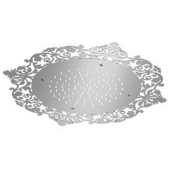 WELLNESS Soffione tondo retrò in acciaio inox finitura oro