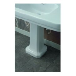 ALBANO lavabo consolle 105 cm. + colonna finitura bianco lucido