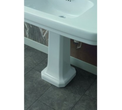 ALBANO lavabo consolle 105 cm. + colonna finitura bianco lucido