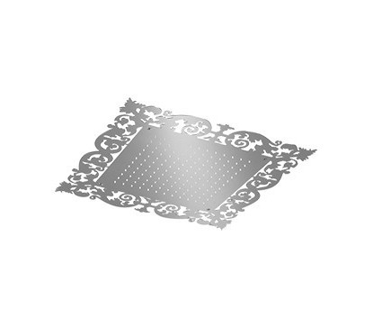 WELLNESS Soffione quadrato retrò in acciaio inox finitura oro