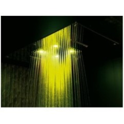 Soffione cromoterapia da incasso in acciaio inox 3 getti 4 led 700x400