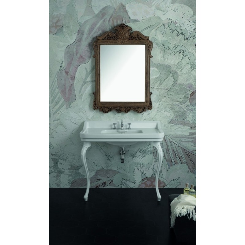 VENICE lavabo consolle 105 cm. + coppia gambe VENICE finitura bianco lucido