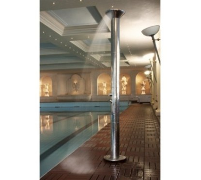 OLANDA 510 Colonna doccia a pavimento h.2130xdiam.300 in acciaio inox finitura super mirror