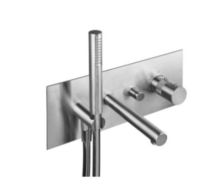 DMB Miscelatore termostatico vasca incasso inox 316L finitura pvd rame