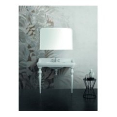 VENICE lavabo consolle 105 cm. + coppia gambe QUEEN finitura bianco lucido