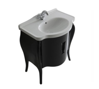 ETHOS mobile bagno a terra finitura rovere moro