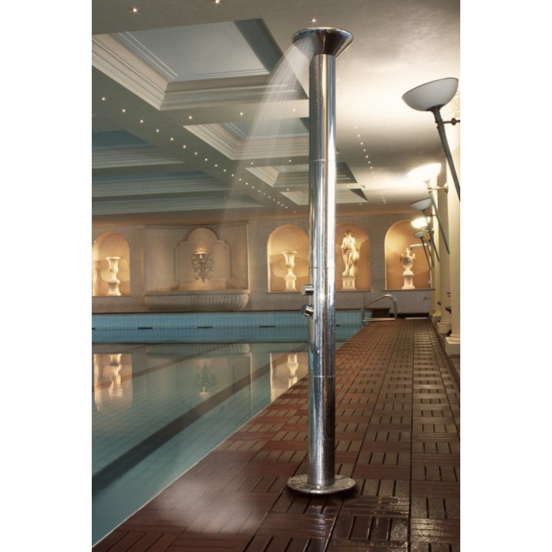 OLANDA 512 Colonna doccia a pavimento h.2130xdiam.300 in acciaio inox finitura satinato