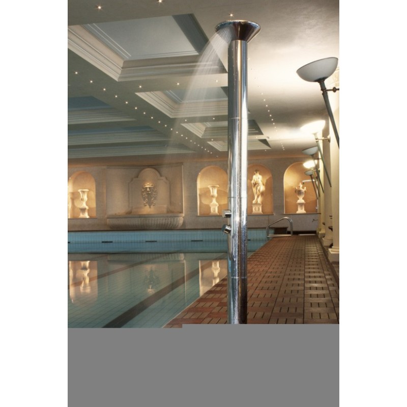 OLANDA 512 Colonna doccia a pavimento h.2130xdiam.300 in acciaio inox finitura super mirror