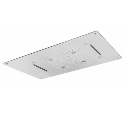 Soffione cromoterapia da incasso in acciaio inox 3 getti 4 led 700x400