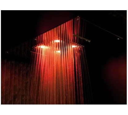 Soffione cromoterapia da incasso in acciaio inox 3 getti 4 led 700x400