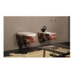 SHAPE vaso + bidet sospesi finitura cavallino