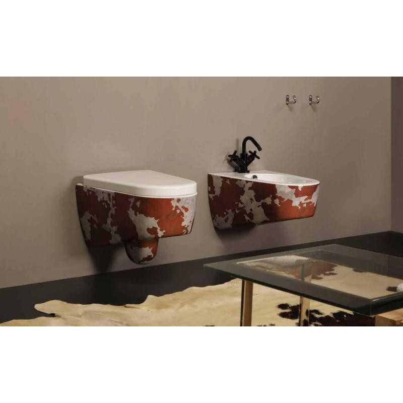 SHAPE vaso + bidet sospesi finitura cavallino