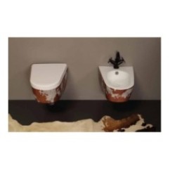 SHAPE vaso + bidet sospesi finitura cavallino