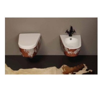 SHAPE vaso + bidet sospesi finitura cavallino