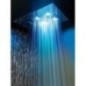 Soffione cromoterapia da incasso in acciaio inox 3 getti 4 led 550x400
