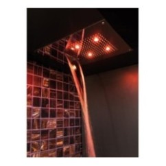 Soffione cromoterapia da incasso in acciaio inox 3 getti 4 led 550x400