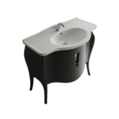 ETHOS mobile bagno a terra finitura rovere moro