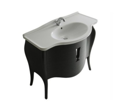 ETHOS mobile bagno a terra finitura rovere moro