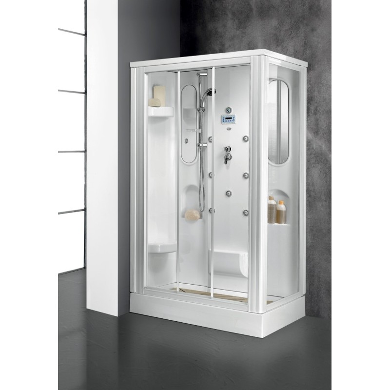 FANTASY Cabina doccia multifunzione 120x80xh.215 cm. completa di sola rubinetteria