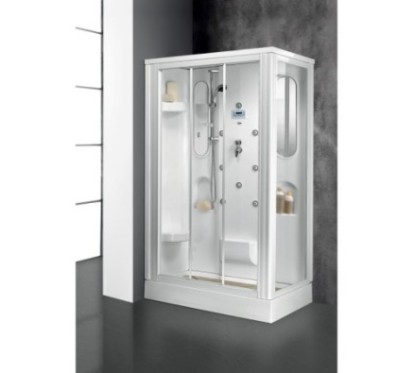 FANTASY Cabina doccia multifunzione 120x80xh.215 cm. completa di sola rubinetteria