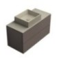 TABULAE mobile bagno sospeso cm.101x46 con lavabo finitura fango opaco / sabbia opaco