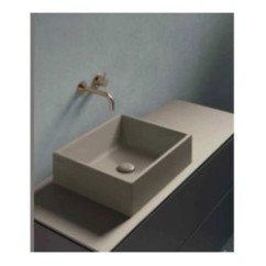 TABULAE mobile bagno sospeso cm.101x46 con lavabo finitura fango opaco / sabbia opaco