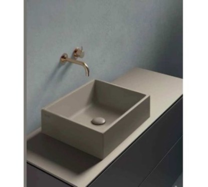 TABULAE mobile bagno sospeso cm.101x46 con lavabo finitura fango opaco / sabbia opaco