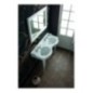 QUEEN lavabo consolle doppio bacino 120 cm. + coppia gambe QUEEN finitura bianco lucido