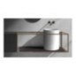 CORE 46 Lavabo da appoggio cm Ø37 + Struttura sottolavabo cm 111 x 46 in acciaio + Mensola in ceramica