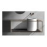 CORE 46 Lavabo da appoggio cm Ø37 + Struttura sottolavabo cm 111 x 46 in acciaio + Mensola in ceramica