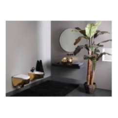 SHAPE vaso + bidet sospesi finitura luxury gold
