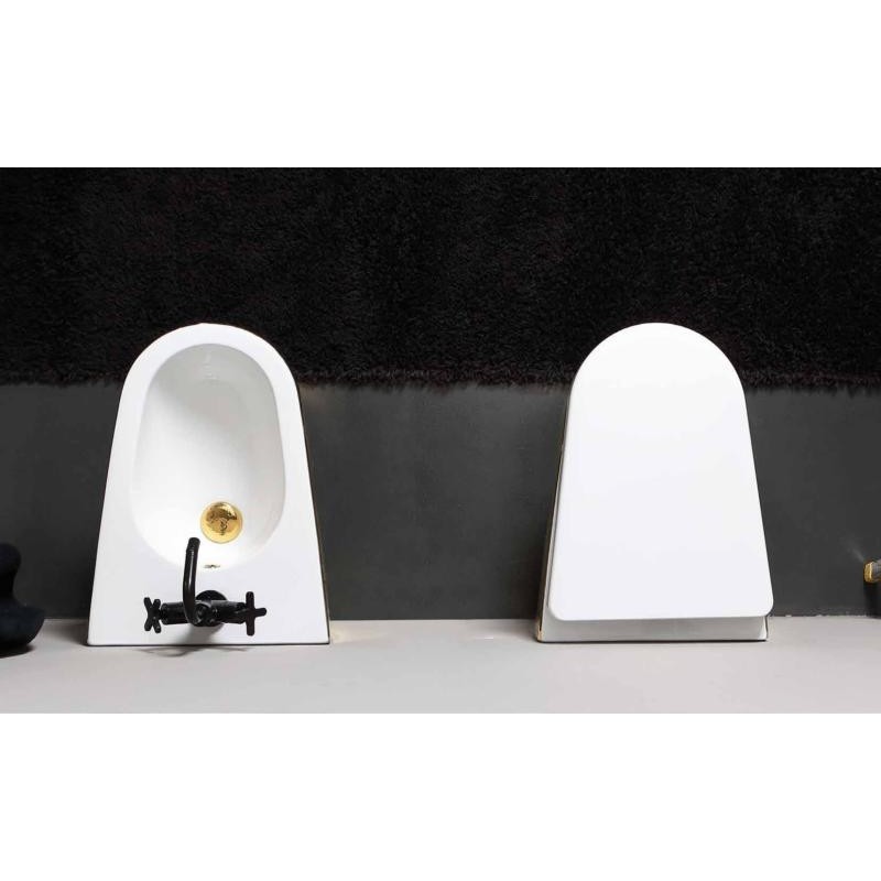SHAPE vaso + bidet sospesi finitura luxury gold