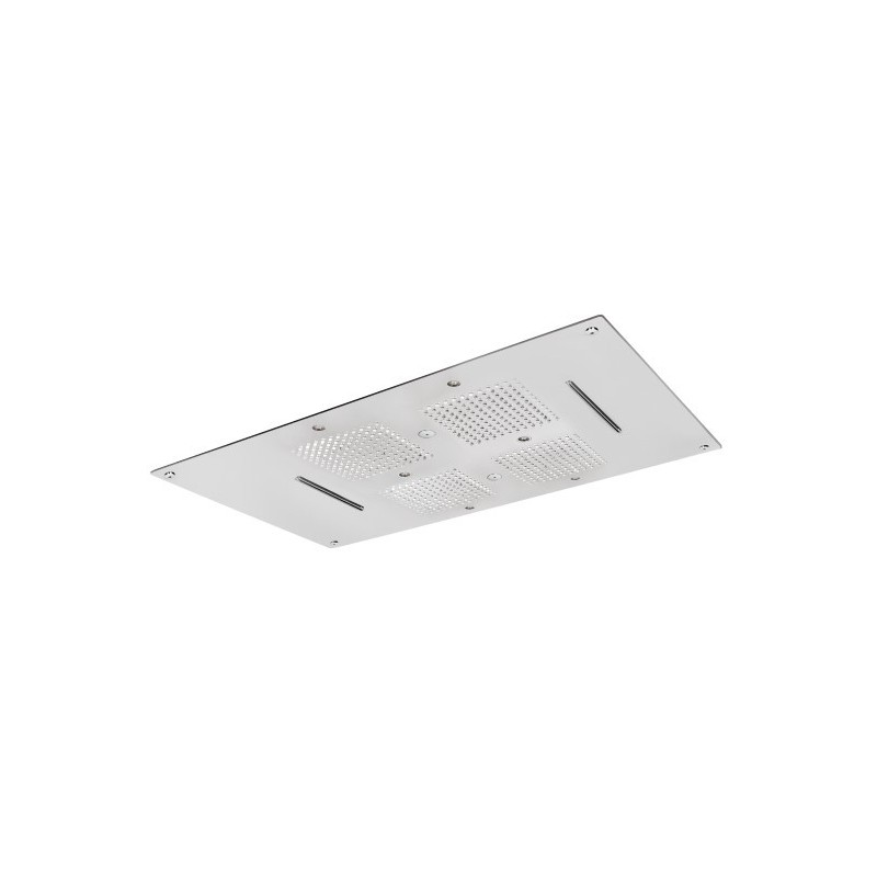 Soffione cromoterapia da incasso in acciaio inox 3 getti 6 led 850x540
