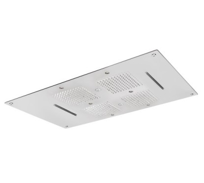 Soffione cromoterapia da incasso in acciaio inox 3 getti 6 led 850x540