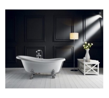 CLEOPATRA Vasca freestanding 160x78xh.70 con piedi e scarico bronzo
