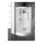 ETERNITE' Cabina doccia multifunzione 90x90xh.215 cm. con sauna e idromassaggio cupolino e soffione