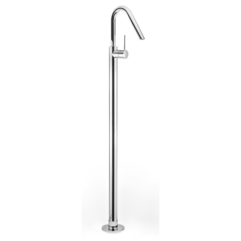 FORMA Monocomando lavabo a pavimento senza scarico finitura rame ultrasatinato