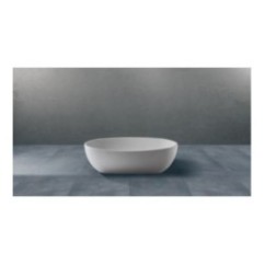 SOLID SURFACE - CORIAN OVAL Vasca free standing cm 155 colore bianco