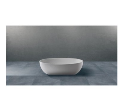 SOLID SURFACE - CORIAN OVAL Vasca free standing cm 155 colore bianco