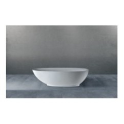SOLID SURFACE - CORIAN OVAL Vasca free standing cm 165 colore bianco