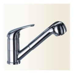 LINEA CUCINA miscelatore lavello con doccia estraibile a 2 getti finitura bianco-cromo