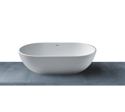 SOLID SURFACE - CORIAN OVAL  Vasca free standing  cm 170 colore bianco